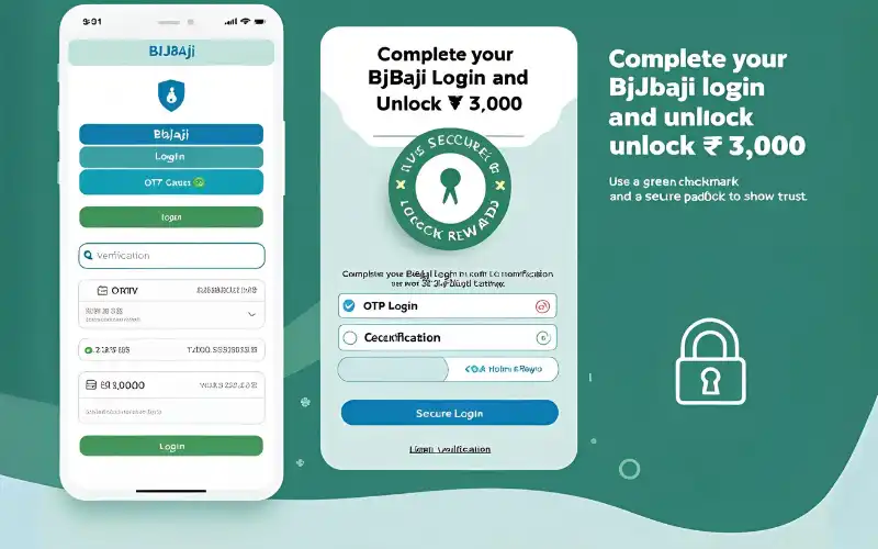 bj baji login verification screen on mobile with bonus alert